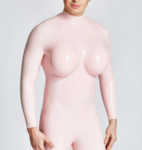 Latex catsuit with - pocket, can