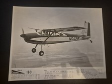 1964 Cessna 180 8x10 Black And