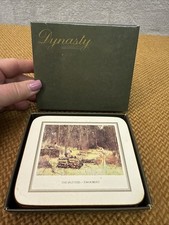 Vintage Dynasty Drinks Coasters by Tom Roberts Cork Backed x 6