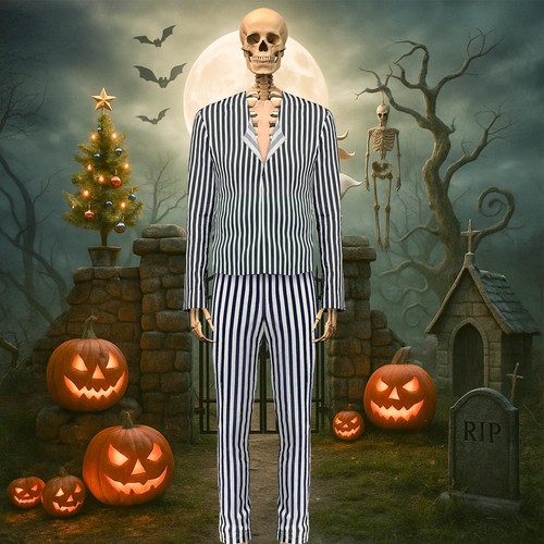Pcs skeleton costume - pcs, ft
