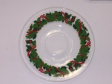 Christmas Plate Clear Glass