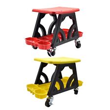Car Detailing Stool Chair Rolling Car Wash Stool Mobile Rolling Seat Creeper for