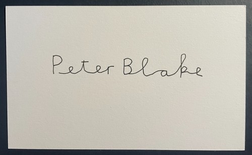 Peter blake signed autograph - peter,