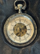 Skeleton Silver plated pocket