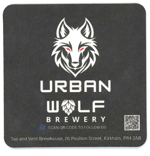 Urban wolf brewery beer mat - brewery,
