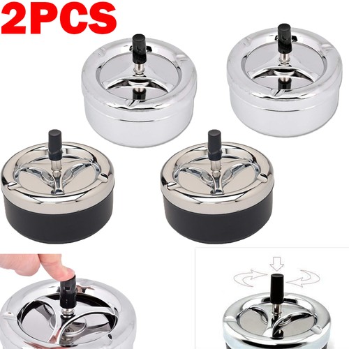 2pcs stainless steel ashtray - 2pcs,