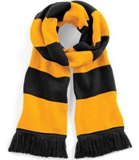 Watford Colours Scarves - Gold Yellow & Black Retro Football Club Scarf