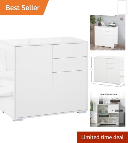 White gloss matte sideboard - white, gloss/matte