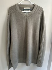 MANTARAY Co. 100% Shetland Wool V-Neck Jumper Sweater XL Debenhams Vintage 90s