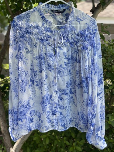 Zara nwt blue white - zara,