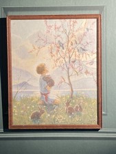 Framed Vintage Print 'Morning Carol' By Margaret W Tarrant