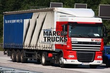 Truck Photo DAF XF Tarpaulin Semi Truck Germany Red Gehlen Schols Sappi The w #i2lu
