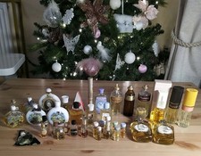 Lot of 36 Antique Vintage Old Glass Perfume Bottles + miniatures bottles - Mixed