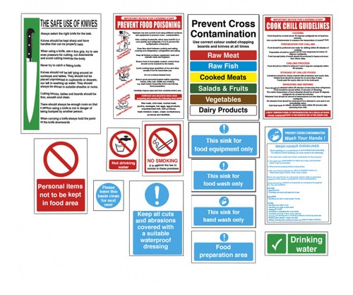 Kitchen safety signs - safety, sign