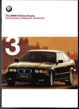 BMW 3-Series Coupe E36 1997-1998 UK Market Brochure 316i 318iS 323i 328i Sport