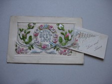 WW1 Embroidered SILK POSTCARD
