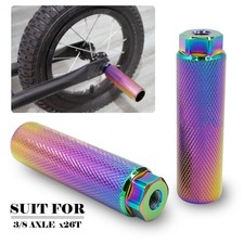 2pcs MTB BMX Bike Alloy Foot Stunt Pegs Footrest Lever Cylinder Grip 3/8'' Axle
