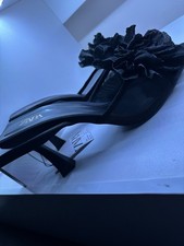 zara black heels size 4
