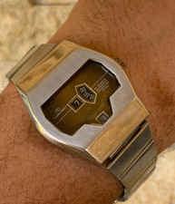 TENOR DORLY JUMP HOUR DIGITAL WATCH SPACE AGE VINTAGE 1970S 36MM GENTS AUTOMATIC