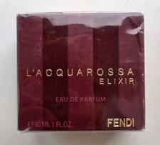 Discontinued Fendi L'Acquarossa Elixir EDP 30ml. New cond., sealed, slight dent 