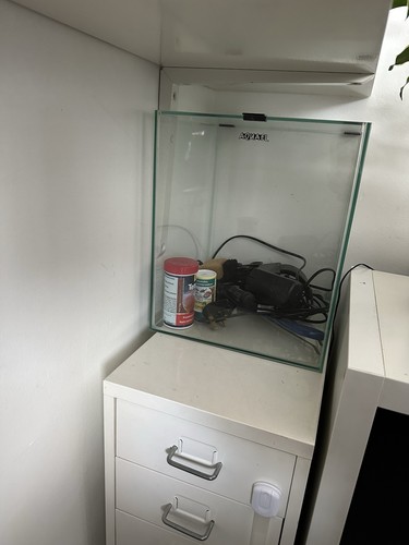 Aquael fish tank with - with, light