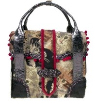 IRREGULAR CHOICE"You're A Love"Cat Tapestry Boots Uk7Bag? Collection.READ INFO.