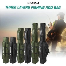 Lixada 3-Layer Fishing Rod Bag 90/120/150cm Folding Pole Reel Tackle Case