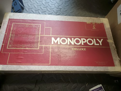 Vintage monopoly deluxe board - monopoly,