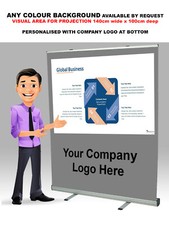 Projection Roller Background Photo Digital Video Screen Free Standing 1.5m x 2m