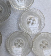 Vintage x8 Clear Buttons 31 mm