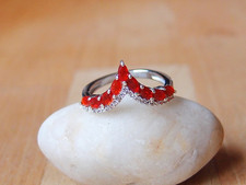 Natural cherry fire opal and - fire,