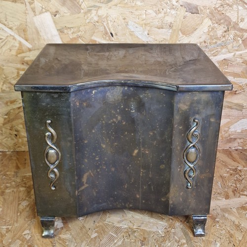 Brass art nouveau - brass, bin