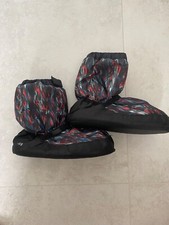 BLOCH Womens Dance Warm Up Booties - Black/teal/red Pattern. Size S