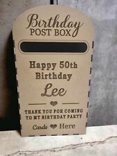 Post box Birthday laser cut