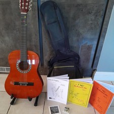 Classic Acoustic Guitar 3/4 by Elevation Beginners Strings Bag Guitarist Way 