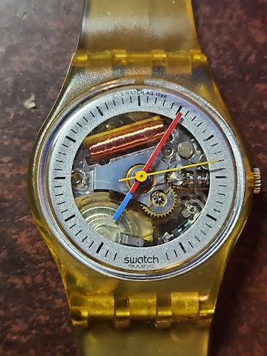 Vintage swatch s102 skeleton - swatch,