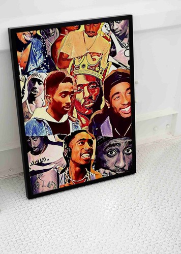 2pac poster collage legend art - legend,