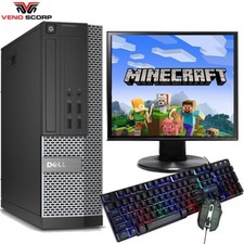 GAMING DELL BUNDLE TOWER PC FASTFULL SET COMPUTER SYSTEM INTEL i5 8GB 1TB GT710
