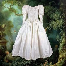 Vintage 1980s Laura Ashley 100% SILK Ballgown Wedding Dress Fits 14 (Label Uk16)