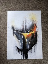displate Mandalorian Graffitti Helmet (size - large)