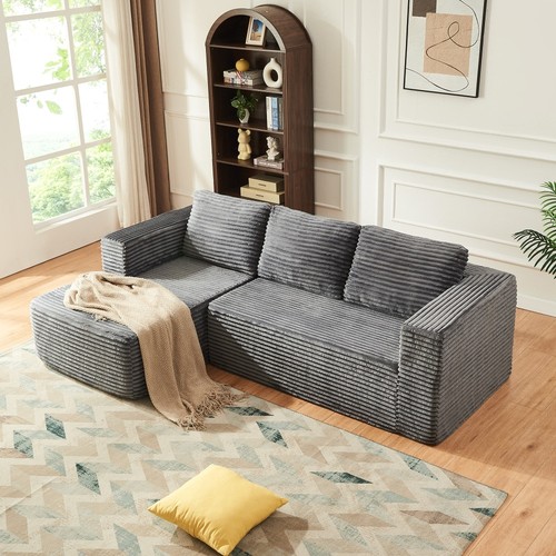 Grey modular sectional sofa - grey,
