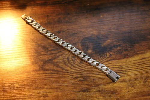 925 silver curb design chunky - silver,