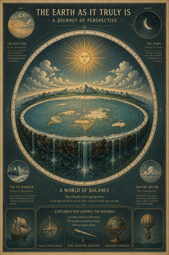 Flat earth map celestial - flat,