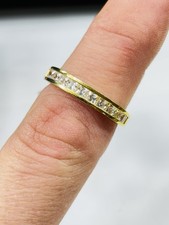 TJC gilded silver ring UK size L with white topaz or zircons new with tag