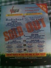 V2006 V FESTIVAL ADVERT REPRINT radiohead morrissey paul weller kasabian keane *