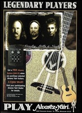 David Crosby Stephen Stills Graham Nash 1996 Alvarez Yairi acoustic guitar ad