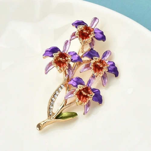 Women enamel flower brooch - women,