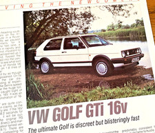 VW GOLF GTi 16v MK2 LAUNCH 1980s FRAMEABLE ORIGINAL CLASSIC CAR ROAD TEST REVIEW