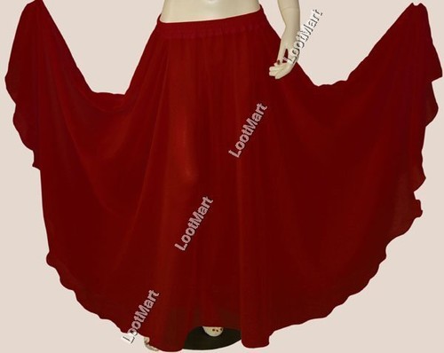 Belly dance maroon full circle - full,