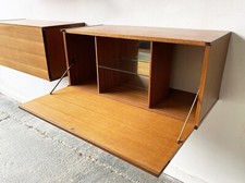 1960’s mid century ‘floating’ wall mounted drinks/desk unit by Beaver and Tapley